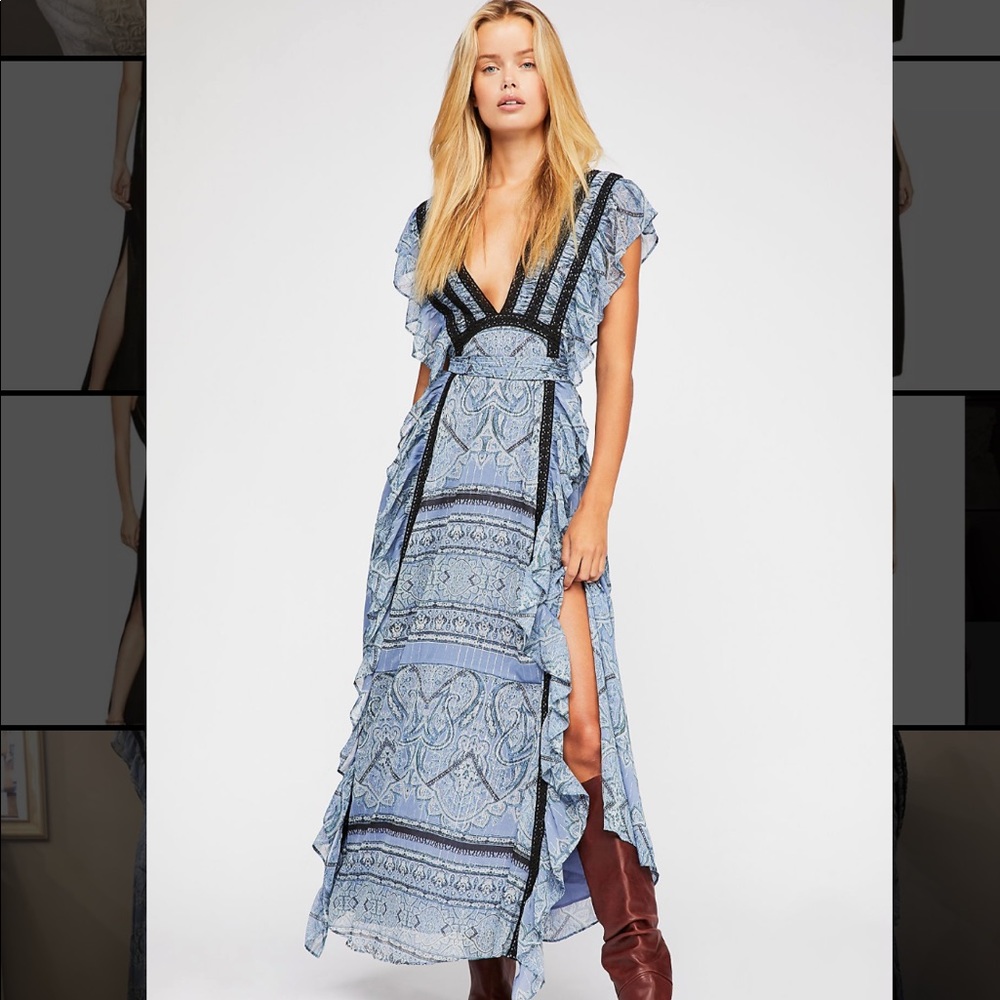 Free people printed maxi dress